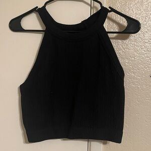 Black Aerie ribbed tank top